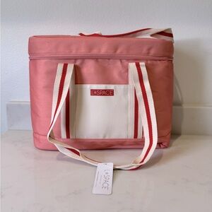 NWT L*Space Pink and Cream Cooler Tote Bag